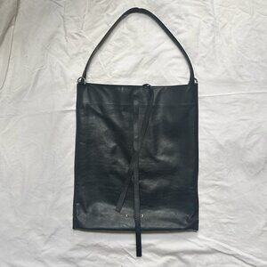 PB 0110 Black AB 119 Leather Tote Bag